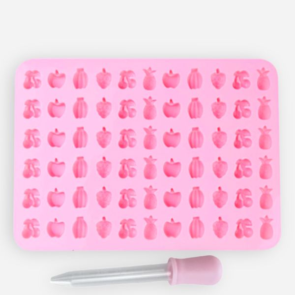 Silicone mold for candies with a dropper