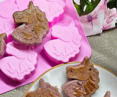 Ružové piškótové jednorožce