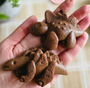 Fazuľové brownies v tvare dinosaurov