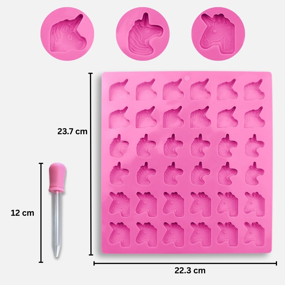 Forma na cukríky s pipetou - Jednorožce