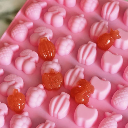 Silicone mold for candies with a dropper 