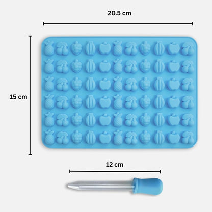Silicone mold for candies with a dropper 