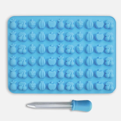 Silicone mold for candies with a dropper 
