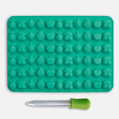 Silicone mold for candies with a dropper 