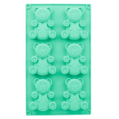 Silicone mold for teddy bear cookies